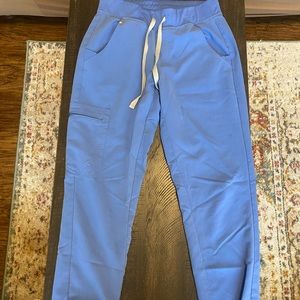 Figs- ceil blue jogger scrubs XS